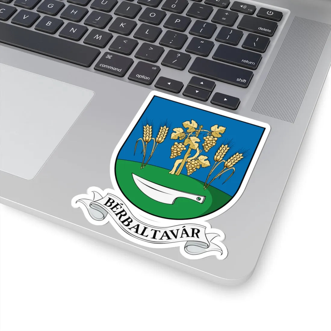 Coa Hungary Town Bérbaltavár (Hungary) (Coat of Arms) STICKER Vinyl Kiss-Cut Decal - The Sticker Space