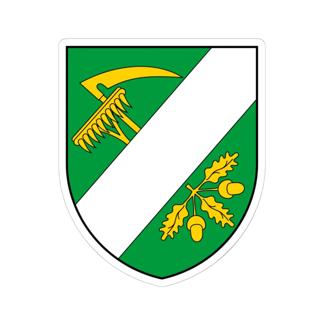 Coa Hungary Town Bürüs (Hungary) (Coat of Arms) STICKER Vinyl Kiss-Cut Decal 6 Inch White - The Sticker Space