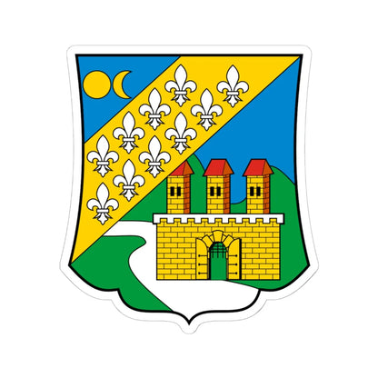 Coa Hungary Town Budapest 11th (Hungary) (Coat of Arms) STICKER Vinyl Kiss-Cut Decal 6 Inch White - The Sticker Space