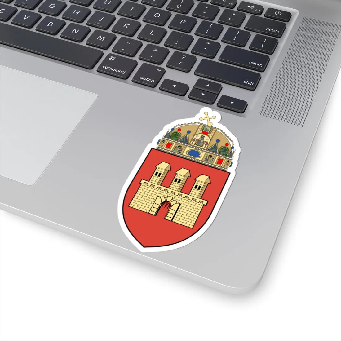 Coa Hungary Town Budapest 1st (Hungary) (Coat of Arms) STICKER Vinyl Kiss-Cut Decal - The Sticker Space