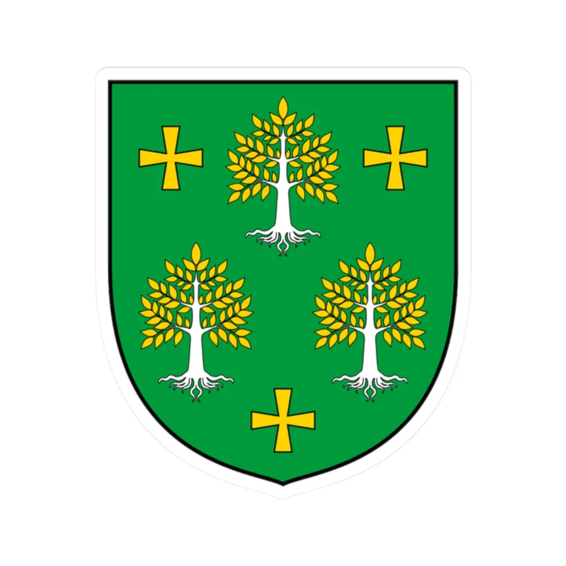 Coa Hungary Town Budapest 2nd (Hungary) (Coat of Arms) STICKER Vinyl Kiss-Cut Decal 2 Inch White - The Sticker Space