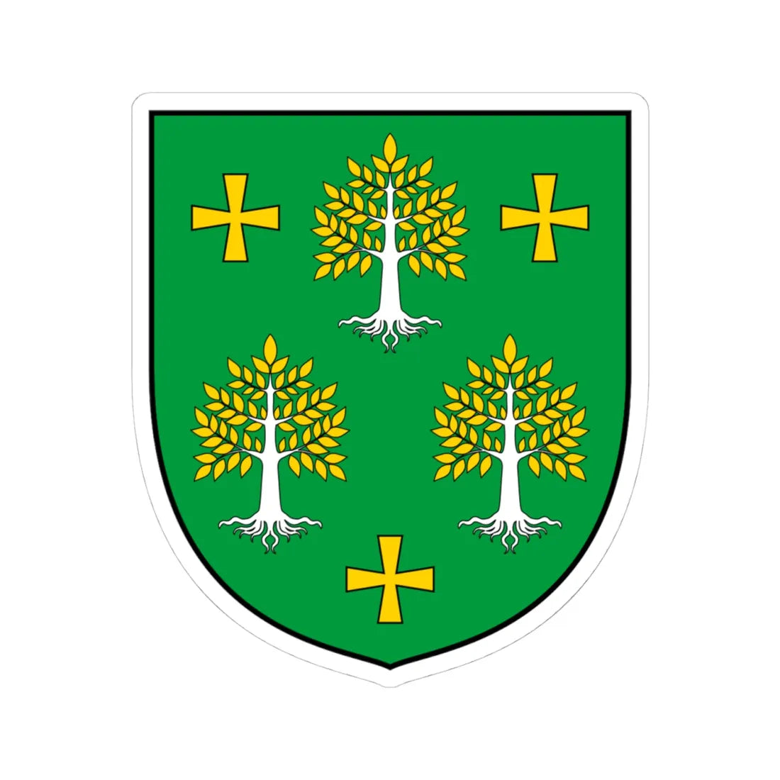 Coa Hungary Town Budapest 2nd (Hungary) (Coat of Arms) STICKER Vinyl Kiss-Cut Decal 4 Inch White - The Sticker Space