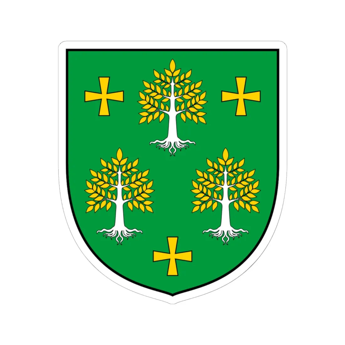 Coa Hungary Town Budapest 2nd (Hungary) (Coat of Arms) STICKER Vinyl Kiss-Cut Decal 6 Inch White - The Sticker Space