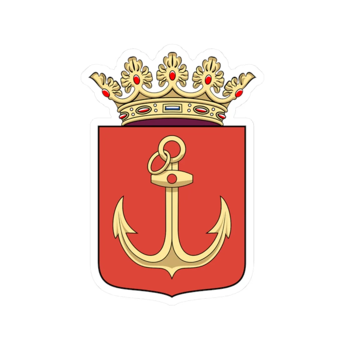 Coa Hungary Town Budapest 4th (Hungary) (Coat of Arms) STICKER Vinyl Kiss-Cut Decal 2 Inch White - The Sticker Space