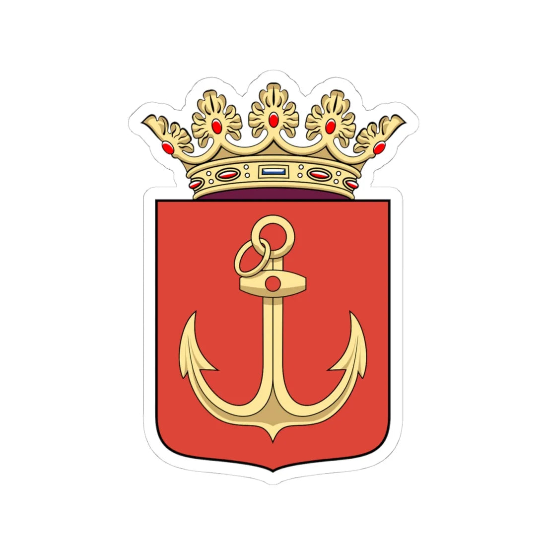 Coa Hungary Town Budapest 4th (Hungary) (Coat of Arms) STICKER Vinyl Kiss-Cut Decal 4 Inch White - The Sticker Space