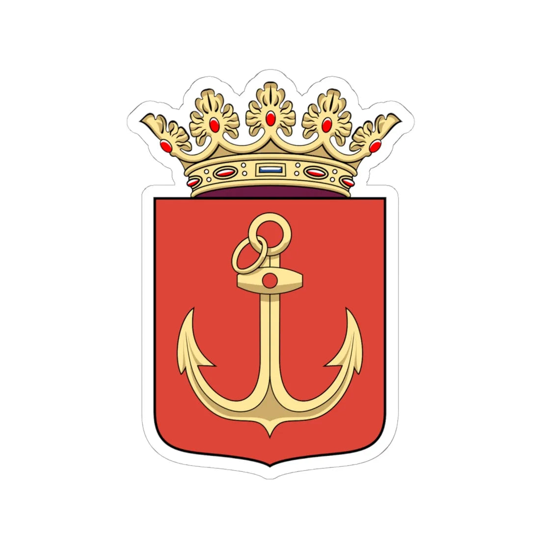 Coa Hungary Town Budapest 4th (Hungary) (Coat of Arms) STICKER Vinyl Kiss-Cut Decal 6 Inch White - The Sticker Space