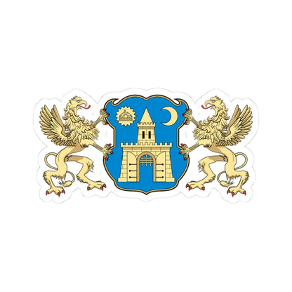 Coa Hungary Town Budapest 5th big (Hungary) (Coat of Arms) STICKER Vinyl Kiss-Cut Decal 3 Inch White - The Sticker Space