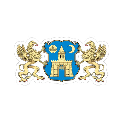Coa Hungary Town Budapest 5th big (Hungary) (Coat of Arms) STICKER Vinyl Kiss-Cut Decal 4 Inch White - The Sticker Space