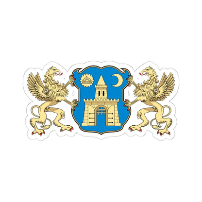 Coa Hungary Town Budapest 5th big (Hungary) (Coat of Arms) STICKER Vinyl Kiss-Cut Decal 6 Inch White - The Sticker Space