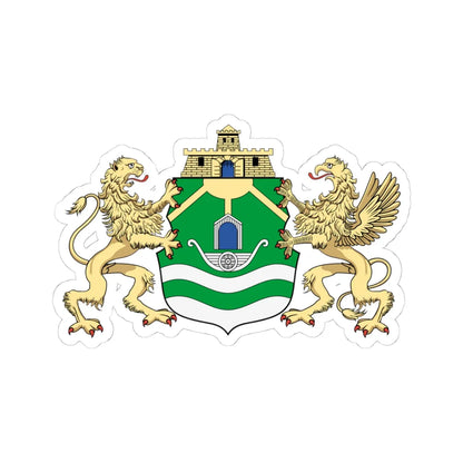 Coa Hungary Town Budapest 9th big (Hungary) (Coat of Arms) STICKER Vinyl Kiss-Cut Decal 4 Inch White - The Sticker Space