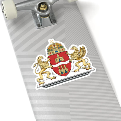 Coa Hungary Town Budapest big (Hungary) (Coat of Arms) STICKER Vinyl Kiss-Cut Decal - The Sticker Space
