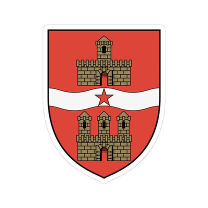 Coa Hungary Town Budapest History (Hungary) (Coat of Arms) STICKER Vinyl Kiss-Cut Decal 4 Inch White - The Sticker Space