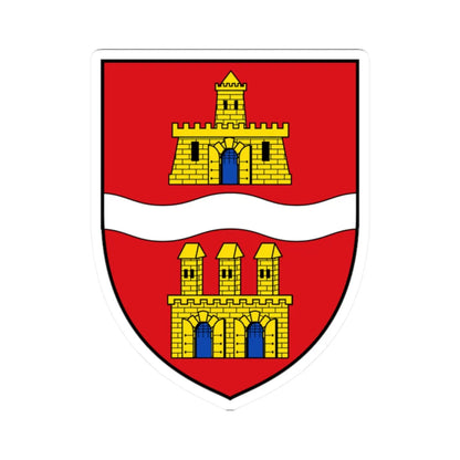 Coa Hungary Town Budapest (Hungary) (Coat of Arms) STICKER Vinyl Kiss-Cut Decal 2 Inch White - The Sticker Space