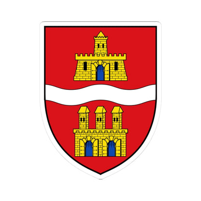 Coa Hungary Town Budapest (Hungary) (Coat of Arms) STICKER Vinyl Kiss-Cut Decal 3 Inch White - The Sticker Space