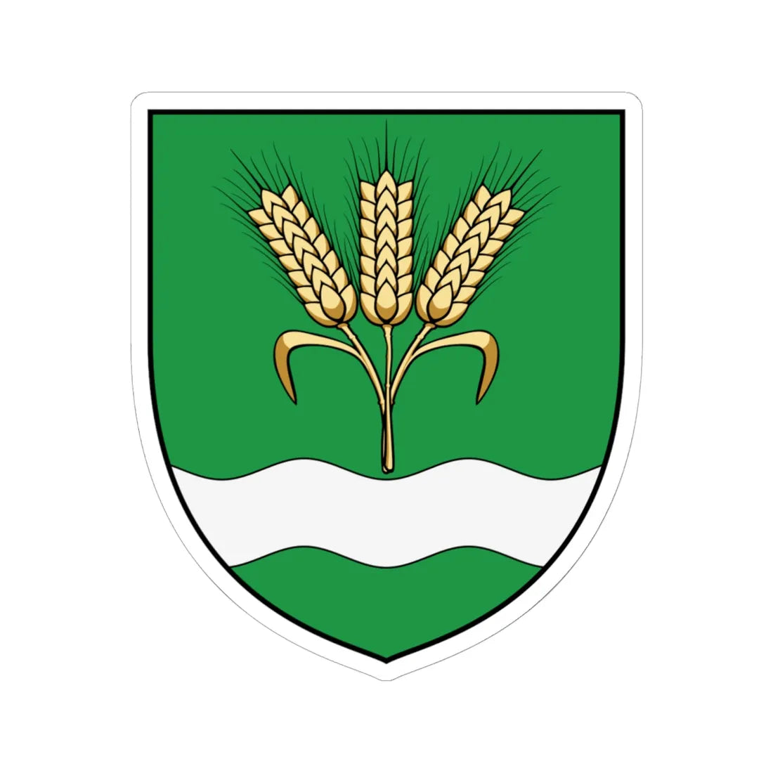 Coa Hungary Town Cégénydányád (Hungary) (Coat of Arms) STICKER Vinyl Kiss-Cut Decal 6 Inch White - The Sticker Space