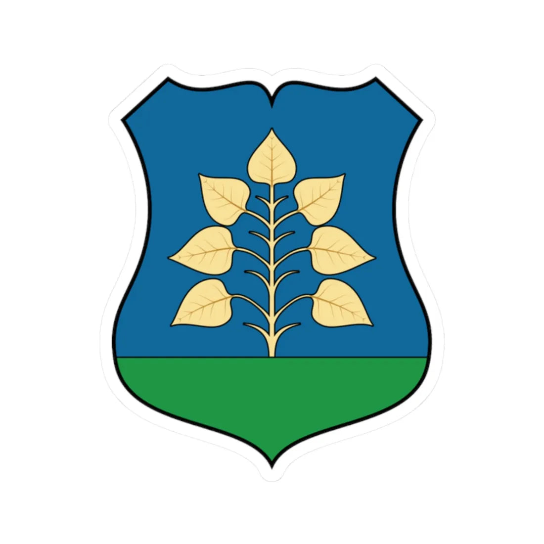 Coa Hungary Town Csanádalberti (Hungary) (Coat of Arms) STICKER Vinyl Kiss-Cut Decal 2 Inch White - The Sticker Space