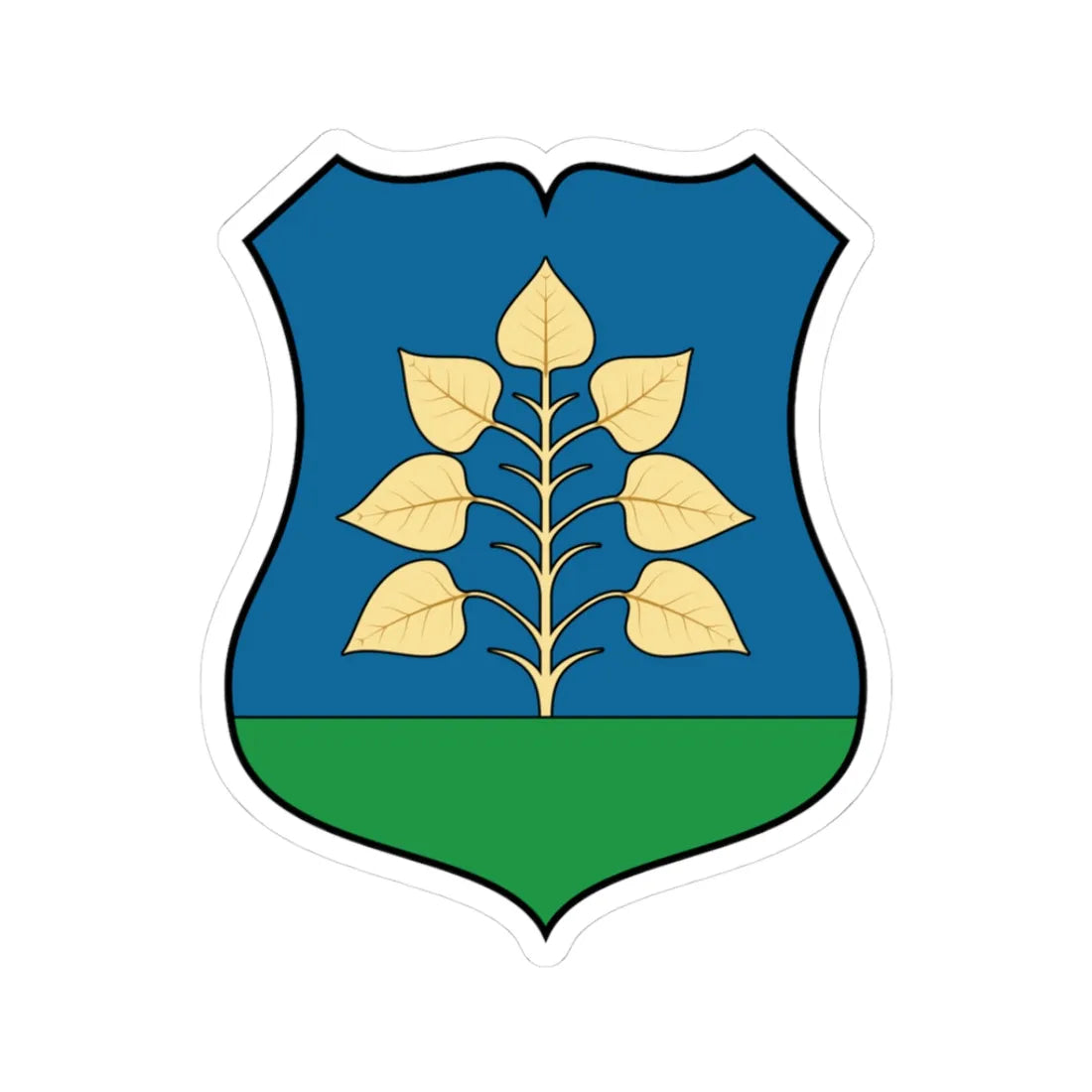 Coa Hungary Town Csanádalberti (Hungary) (Coat of Arms) STICKER Vinyl Kiss-Cut Decal 3 Inch White - The Sticker Space