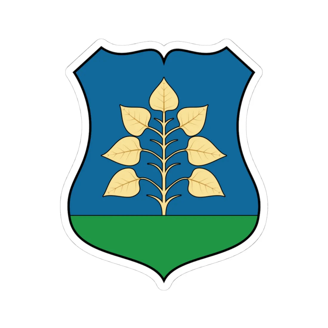 Coa Hungary Town Csanádalberti (Hungary) (Coat of Arms) STICKER Vinyl Kiss-Cut Decal 4 Inch White - The Sticker Space