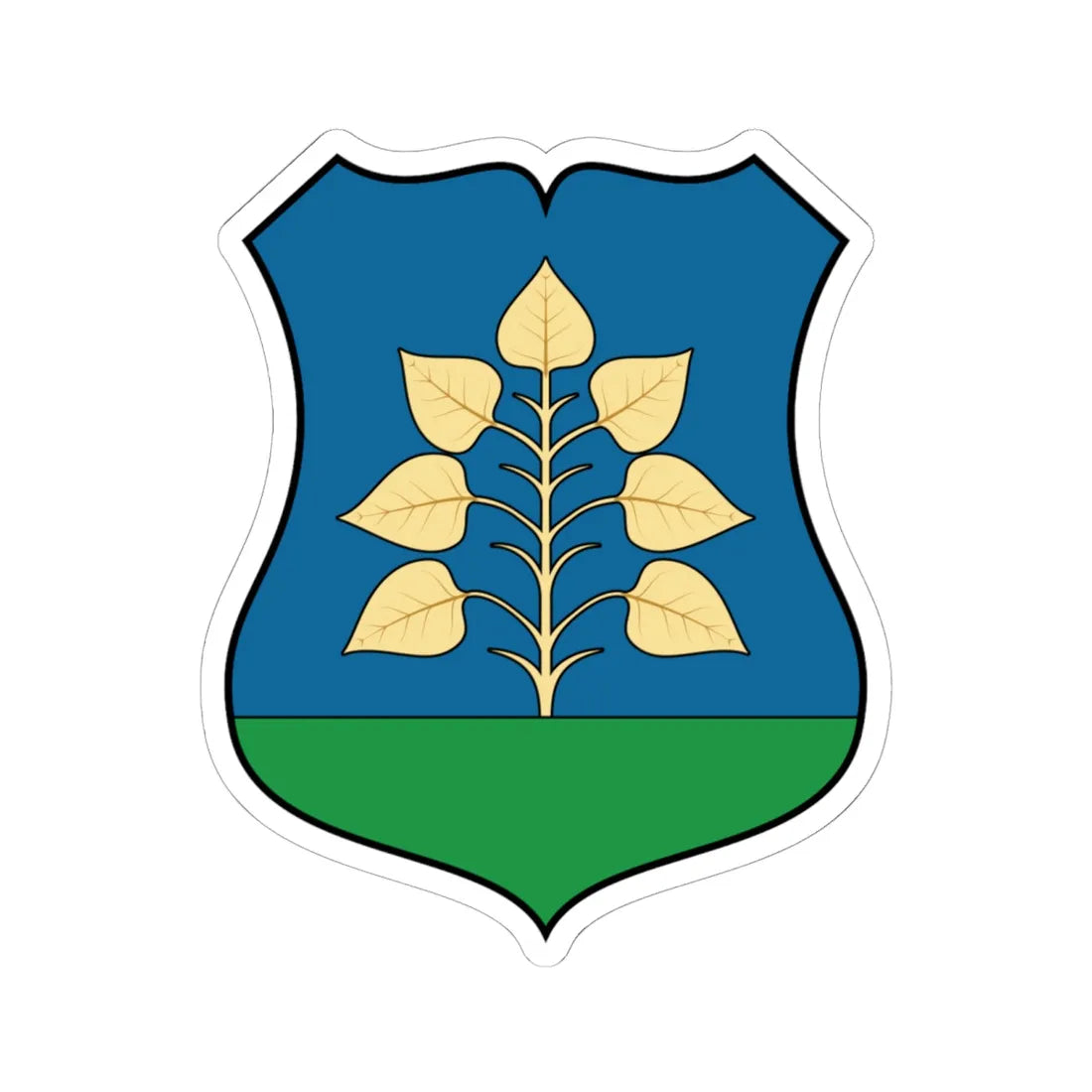 Coa Hungary Town Csanádalberti (Hungary) (Coat of Arms) STICKER Vinyl Kiss-Cut Decal 6 Inch White - The Sticker Space