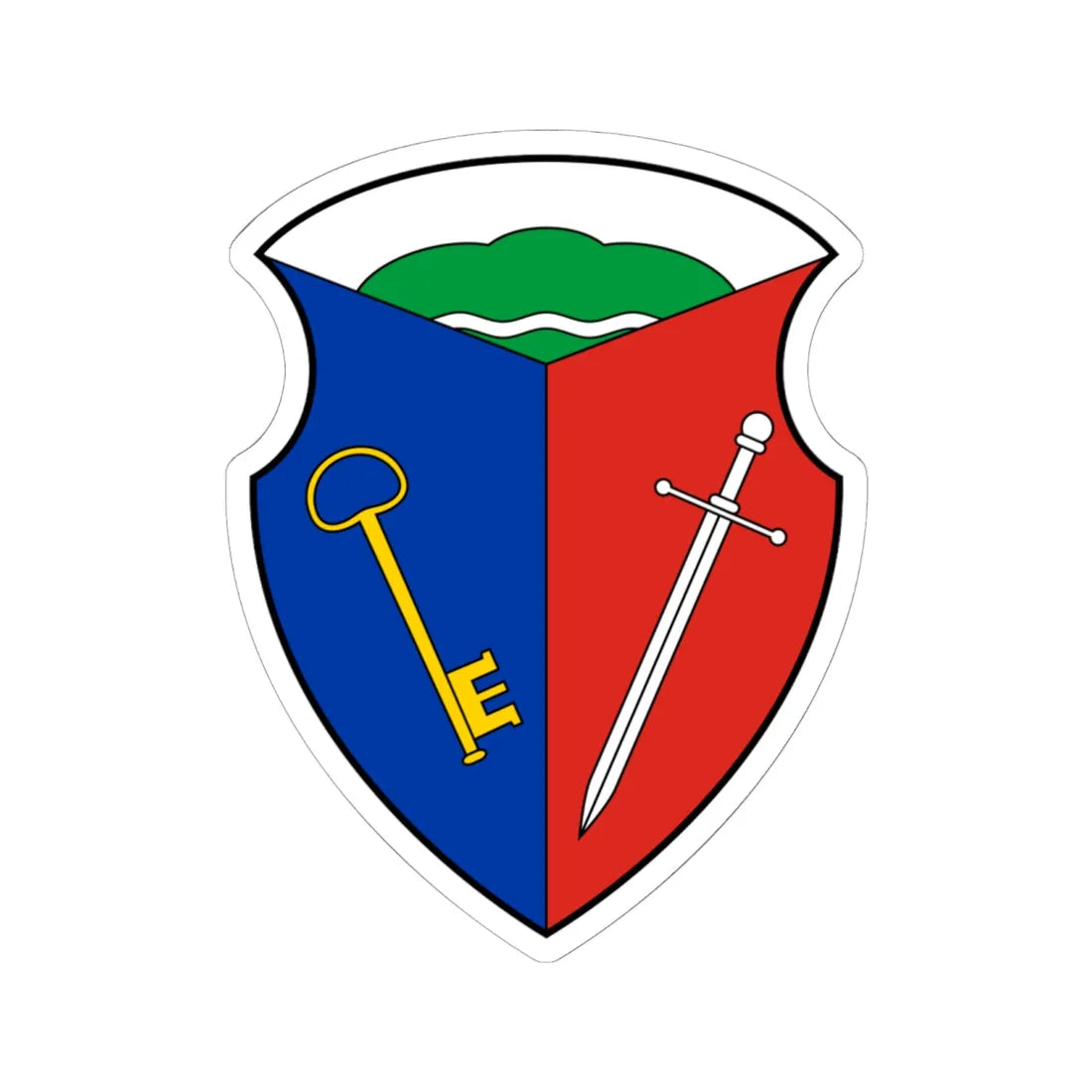Coa Hungary Town Cserháthaláp (Hungary) (Coat of Arms) STICKER Vinyl Kiss-Cut Decal 6 Inch White - The Sticker Space