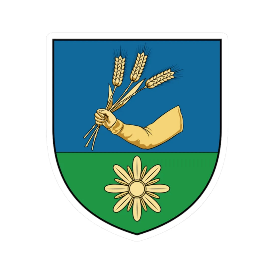 Coa Hungary Town Csorvás (Hungary) (Coat of Arms) STICKER Vinyl Kiss-Cut Decal 2 Inch White - The Sticker Space