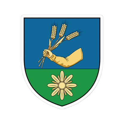 Coa Hungary Town Csorvás (Hungary) (Coat of Arms) STICKER Vinyl Kiss-Cut Decal 4 Inch White - The Sticker Space