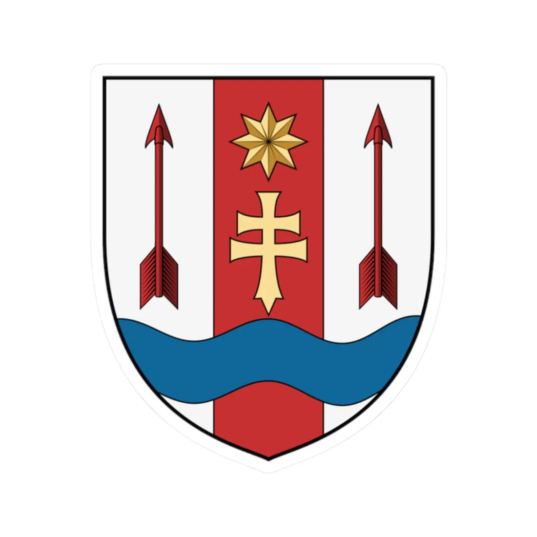 Coa Hungary Town Csép (Hungary) (Coat of Arms) STICKER Vinyl Kiss-Cut Decal 2 Inch White - The Sticker Space