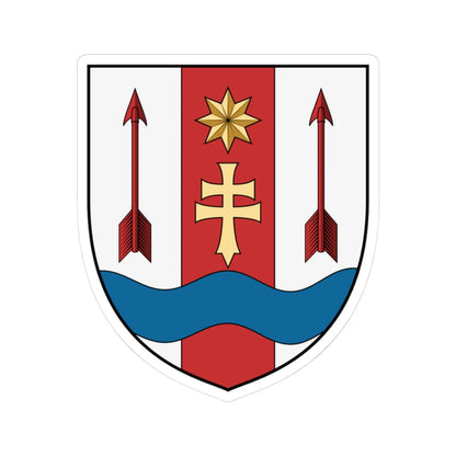 Coa Hungary Town Csép (Hungary) (Coat of Arms) STICKER Vinyl Kiss-Cut Decal 3 Inch White - The Sticker Space