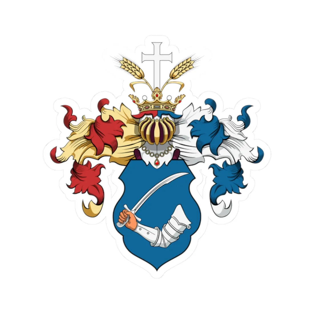 Coa Hungary Town Csépa big (Hungary) (Coat of Arms) STICKER Vinyl Kiss-Cut Decal 2 Inch White - The Sticker Space