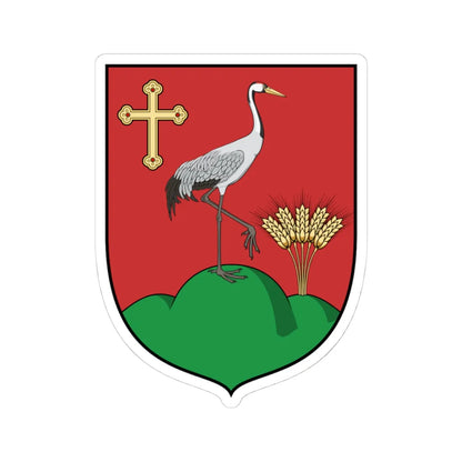 Coa Hungary Town Daruszentmiklós (Hungary) (Coat of Arms) STICKER Vinyl Kiss-Cut Decal 4 Inch White - The Sticker Space