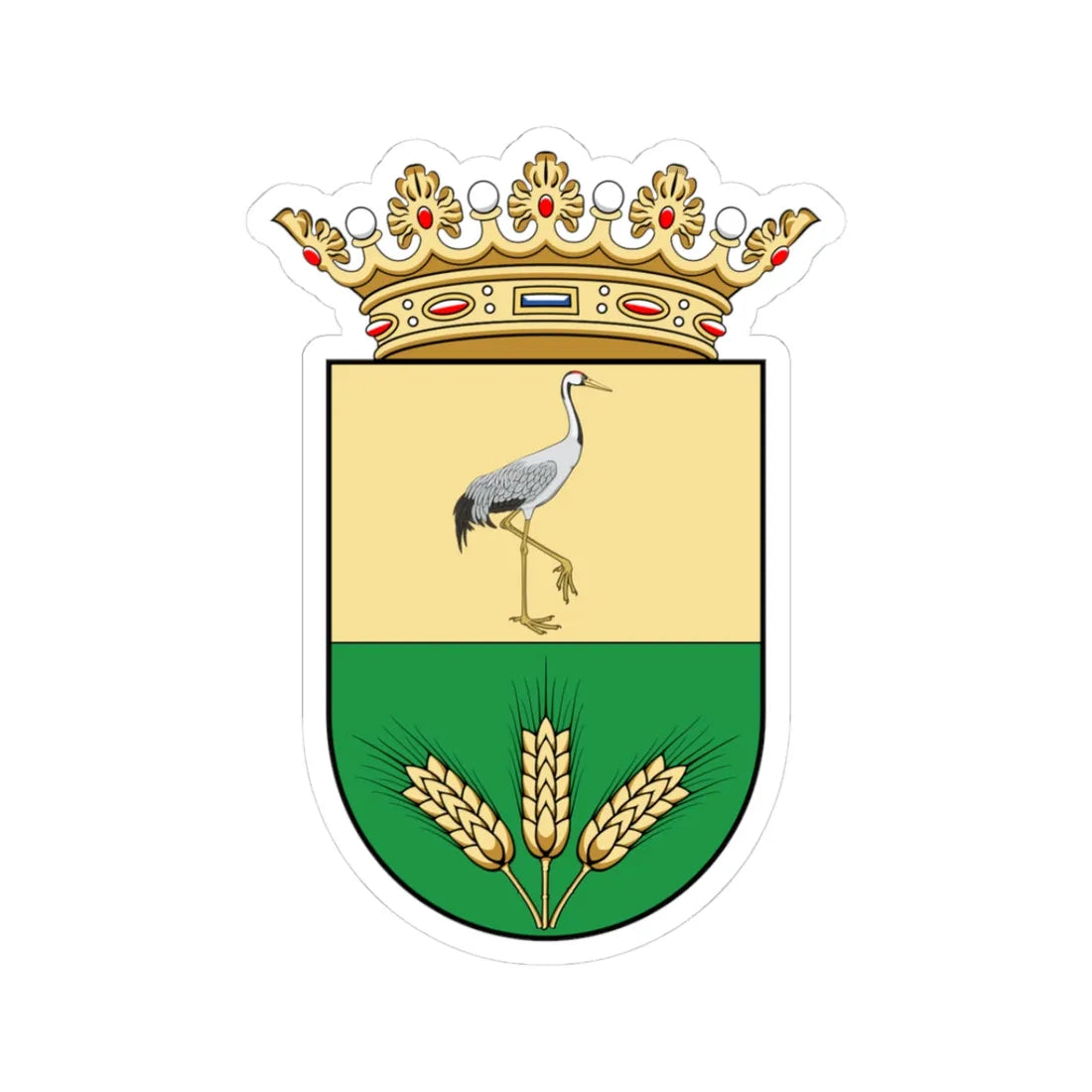 Coa Hungary Town Detk (Hungary) (Coat of Arms) STICKER Vinyl Kiss-Cut Decal 3 Inch White - The Sticker Space