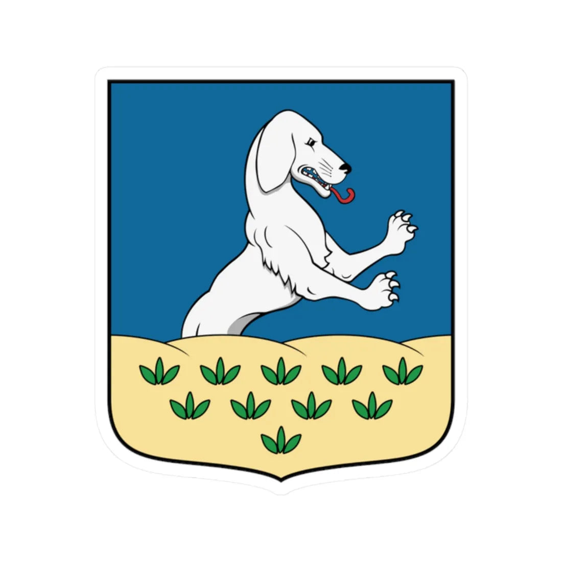 Coa Hungary Town Ebes (Hungary) (Coat of Arms) STICKER Vinyl Kiss-Cut Decal 2 Inch White - The Sticker Space