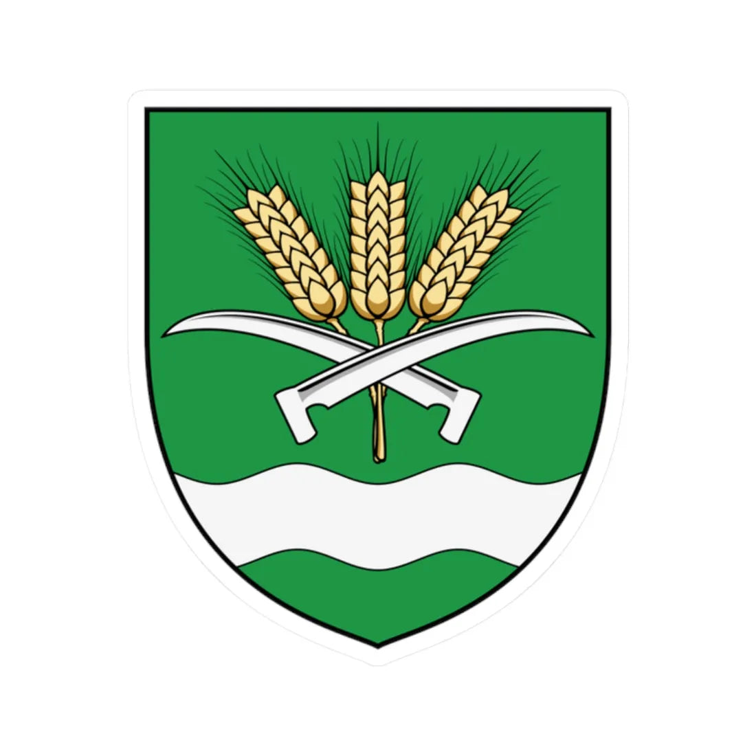 Coa Hungary Town Egerág (Hungary) (Coat of Arms) STICKER Vinyl Kiss-Cut Decal 2 Inch White - The Sticker Space