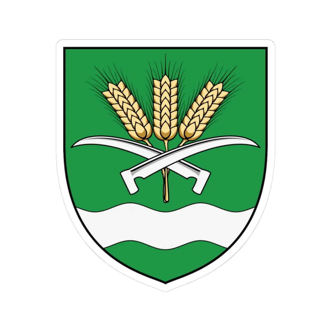 Coa Hungary Town Egerág (Hungary) (Coat of Arms) STICKER Vinyl Kiss-Cut Decal 3 Inch White - The Sticker Space