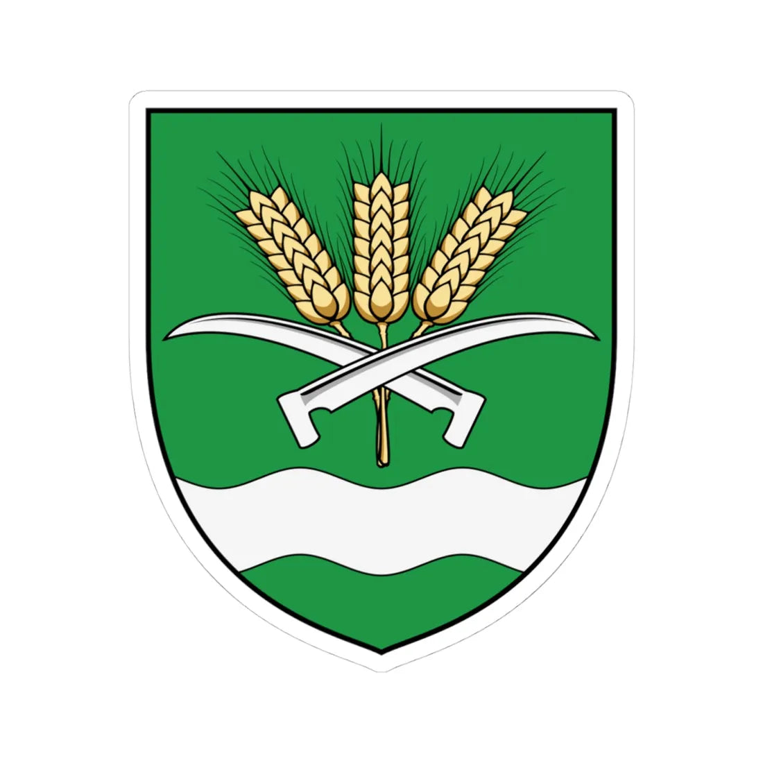Coa Hungary Town Egerág (Hungary) (Coat of Arms) STICKER Vinyl Kiss-Cut Decal 4 Inch White - The Sticker Space