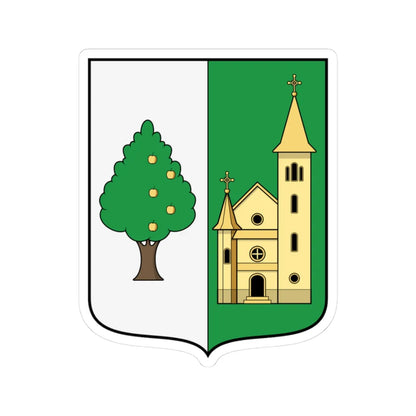 Coa Hungary Town Erdőkertes (Hungary) (Coat of Arms) STICKER Vinyl Kiss-Cut Decal 3 Inch White - The Sticker Space