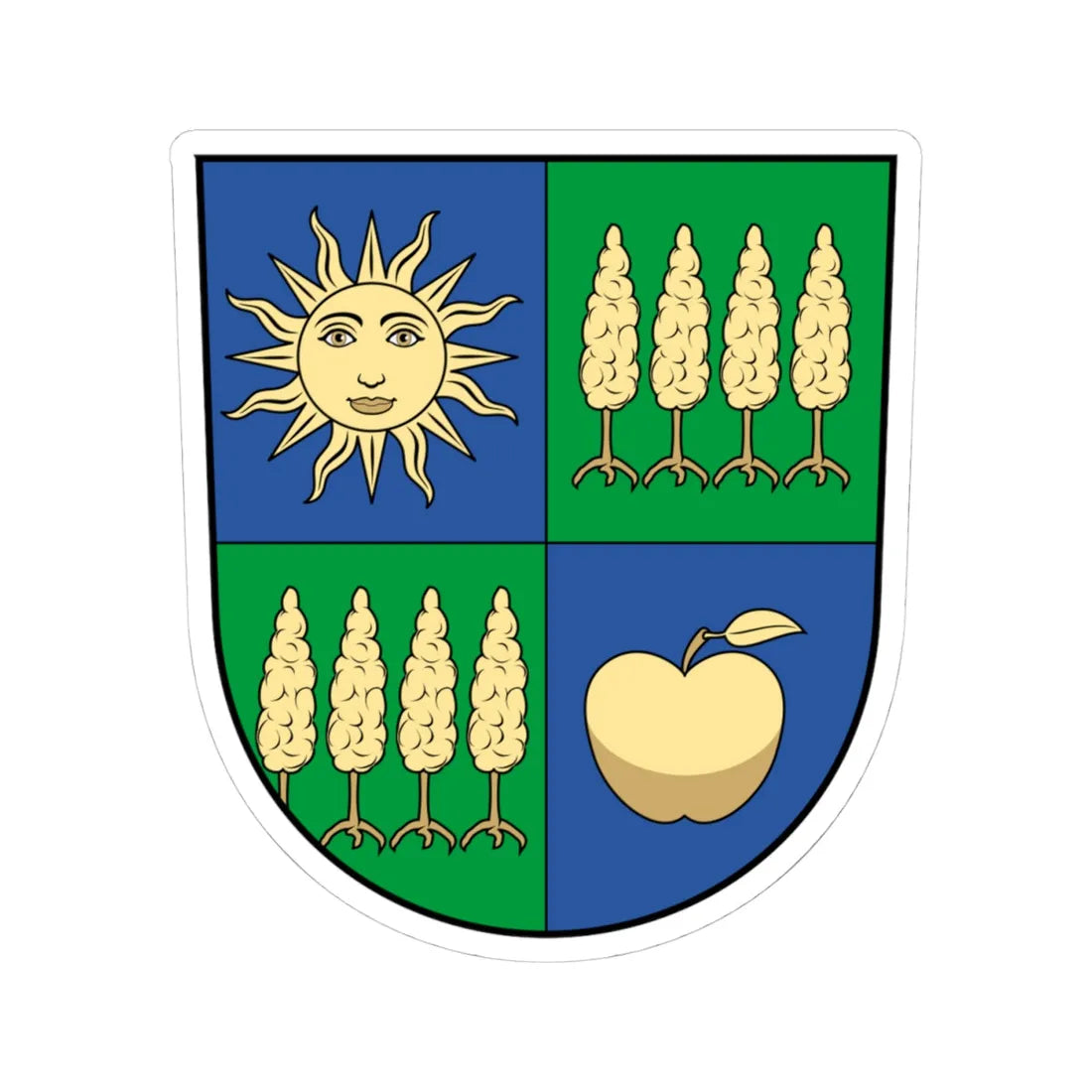 Coa Hungary Town Fényeslitke (Hungary) (Coat of Arms) STICKER Vinyl Kiss-Cut Decal 4 Inch White - The Sticker Space