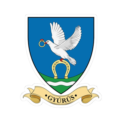 Coa Hungary Town Gyűrűs (Hungary) (Coat of Arms) STICKER Vinyl Kiss-Cut Decal 3 Inch White - The Sticker Space