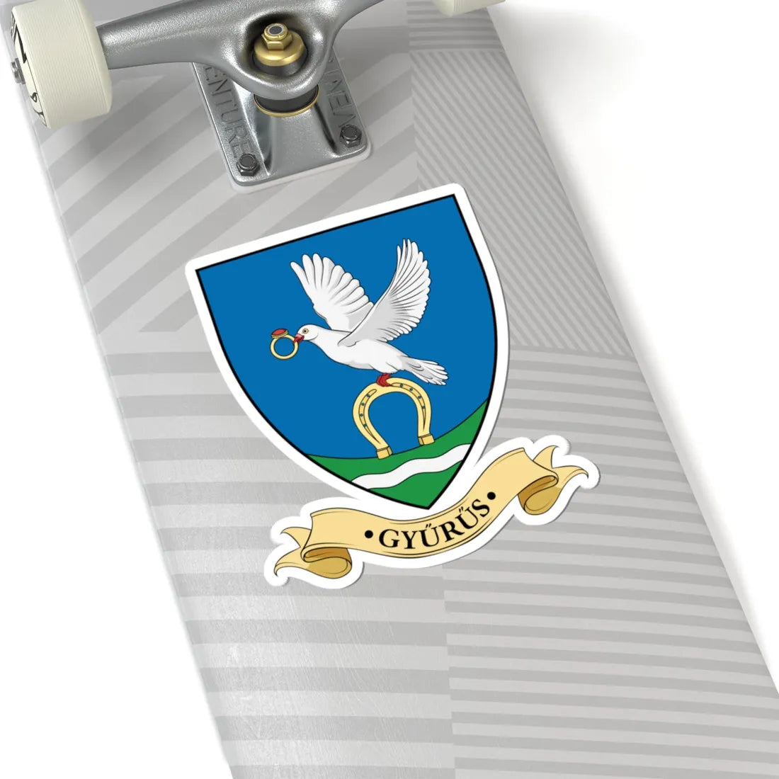 Coa Hungary Town Gyűrűs (Hungary) (Coat of Arms) STICKER Vinyl Kiss-Cut Decal - The Sticker Space