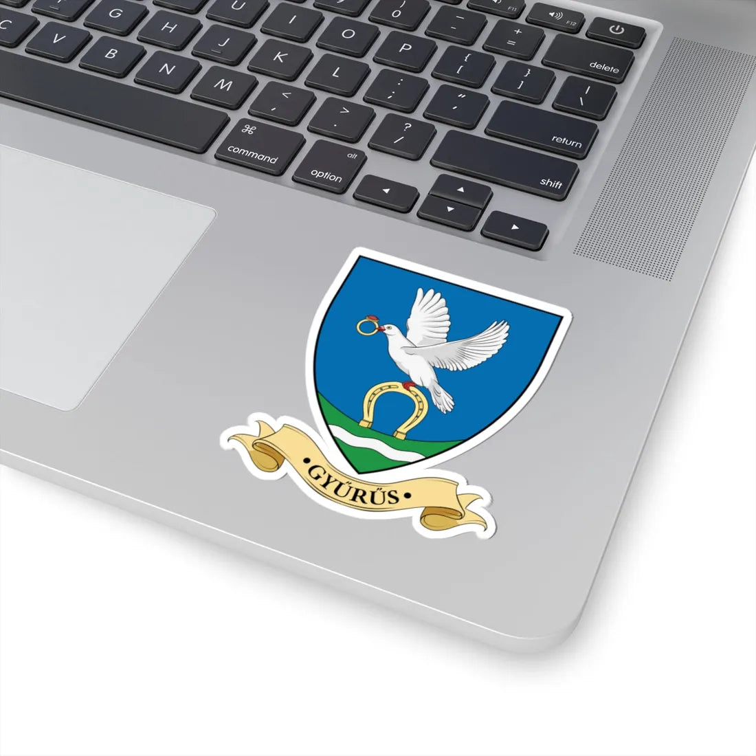 Coa Hungary Town Gyűrűs (Hungary) (Coat of Arms) STICKER Vinyl Kiss-Cut Decal - The Sticker Space