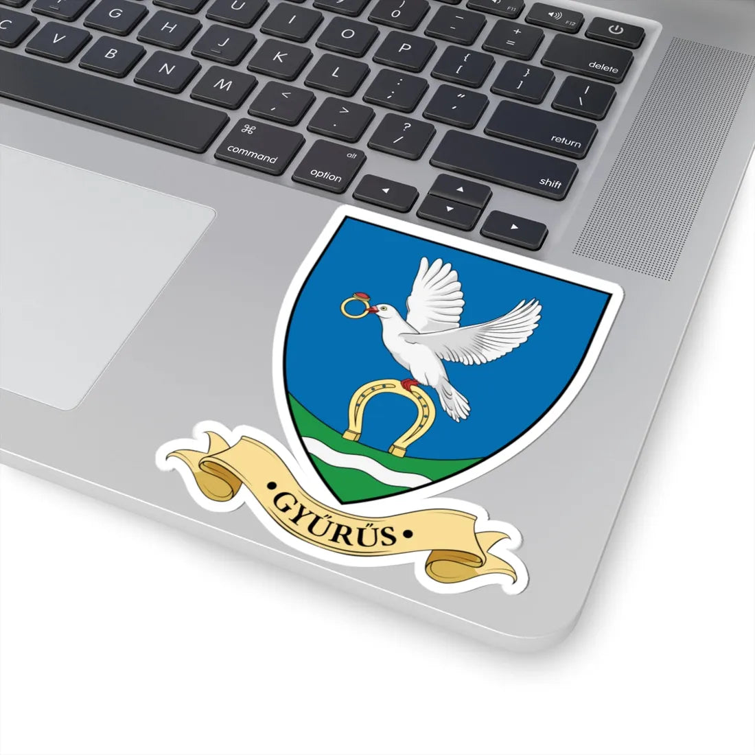 Coa Hungary Town Gyűrűs (Hungary) (Coat of Arms) STICKER Vinyl Kiss-Cut Decal - The Sticker Space