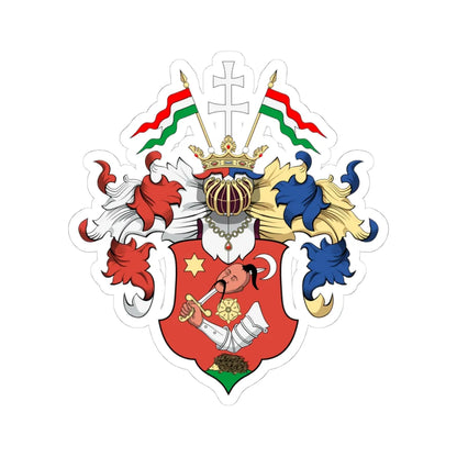 Coa Hungary Town Hajdúdorog big (Hungary) (Coat of Arms) STICKER Vinyl Kiss-Cut Decal 4 Inch White - The Sticker Space