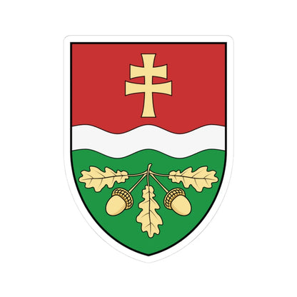 Coa Hungary Town Hetyefő (Hungary) (Coat of Arms) STICKER Vinyl Kiss-Cut Decal 3 Inch White - The Sticker Space
