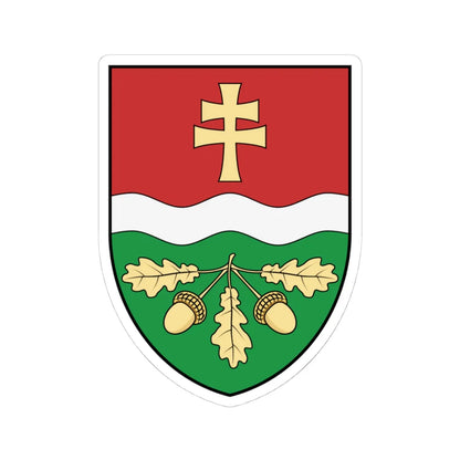 Coa Hungary Town Hetyefő (Hungary) (Coat of Arms) STICKER Vinyl Kiss-Cut Decal 4 Inch White - The Sticker Space