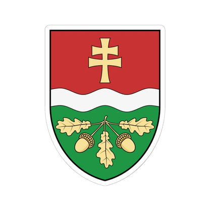 Coa Hungary Town Hetyefő (Hungary) (Coat of Arms) STICKER Vinyl Kiss-Cut Decal 6 Inch White - The Sticker Space