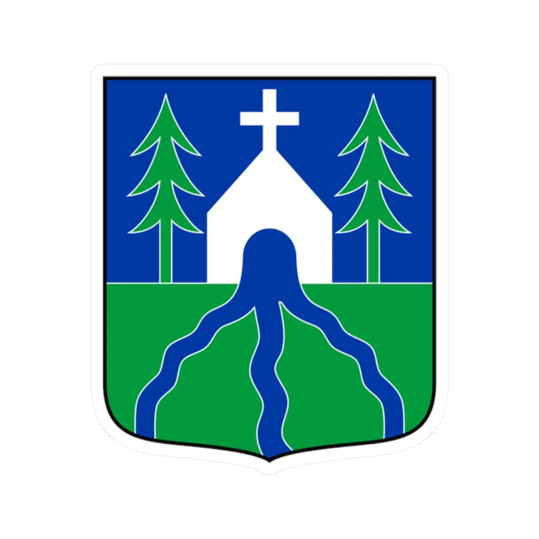 Coa Hungary Town Hidegkút (Hungary) (Coat of Arms) STICKER Vinyl Kiss-Cut Decal 2 Inch White - The Sticker Space