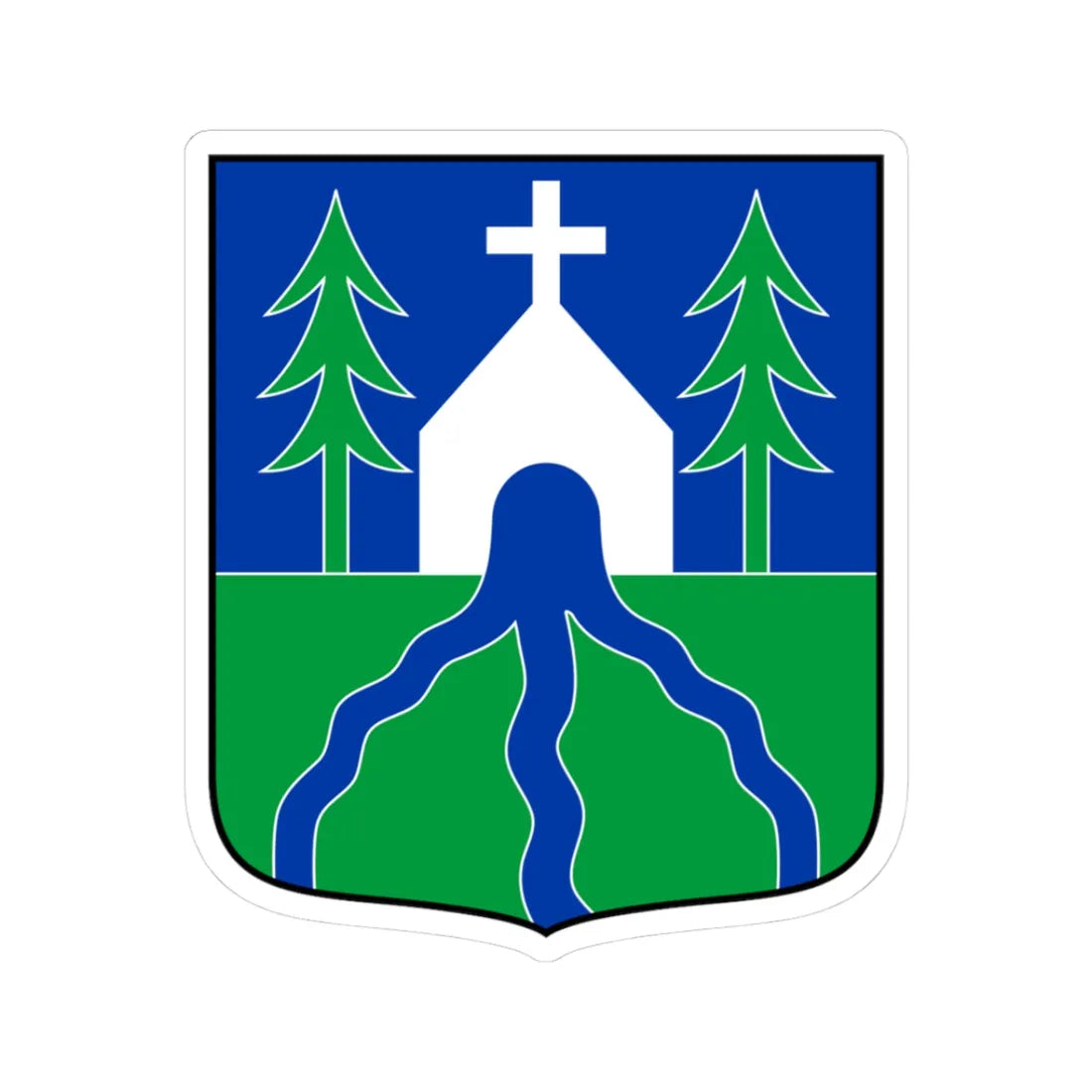 Coa Hungary Town Hidegkút (Hungary) (Coat of Arms) STICKER Vinyl Kiss-Cut Decal 3 Inch White - The Sticker Space