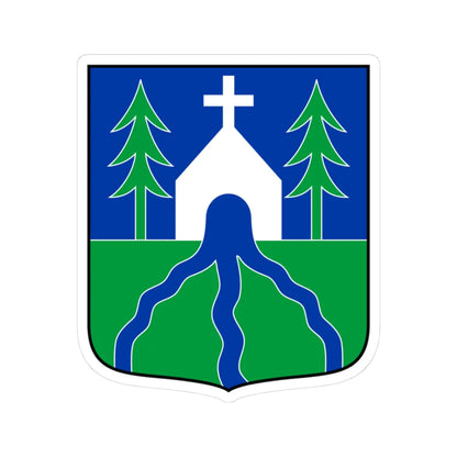 Coa Hungary Town Hidegkút (Hungary) (Coat of Arms) STICKER Vinyl Kiss-Cut Decal 3 Inch White - The Sticker Space