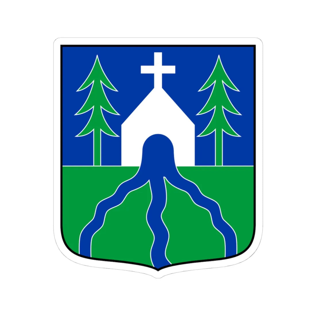 Coa Hungary Town Hidegkút (Hungary) (Coat of Arms) STICKER Vinyl Kiss-Cut Decal 4 Inch White - The Sticker Space
