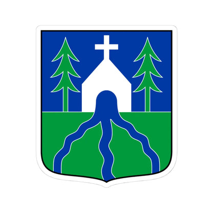 Coa Hungary Town Hidegkút (Hungary) (Coat of Arms) STICKER Vinyl Kiss-Cut Decal 4 Inch White - The Sticker Space